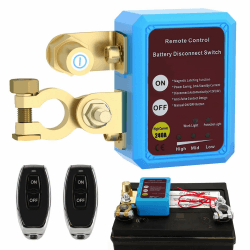 Drahtloser Ferngesteuerter Auto Trennschalter, Batterie Trennschalter 12v 240A, Batterie Kill Switch Anti-Diebstahl, Automatische Abschaltung Schalter für Auto, RV, ATV, LKW, Boot