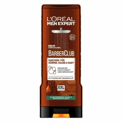 L'Oréal Men Expert XXL Duschgel und Shampoo für Männer, Duschbad zur Reinigung von Körper, Haar, Gesicht und Bart, Herren Körperpflege mit holzigem Duft und Zedernholzöl, Barber Club, 1 x 400 ml XXL Duschgel 400ml