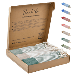 Tadussi ® Saunahandtuch Hamamtuch Fouta 100x200 [3er Set] Ideal als Strandtuch Saunatuch XXL Picknickdecke für Damen & Herren - Extra Groß - 100% Baumwolle in Mintgrün, Creme & Dunkelgrün Set Of 3 -H- Mintgrün, Creme & Dunkelgrün Honeycomb