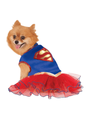 Rubie's Offizielles DC Comics Supergirl-Kostüm für Hunde mit Tutu, Größe XS (Hals bis Schwanz 7 Zoll, Brust 12 Zoll) Halloween Mehrfarbig XS