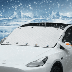 SOLLON Frontscheibenabdeckung Winter Magnet Windschutzscheibenabdeckung Scheibenabdeckung Auto Winter SUV, Frostschutz Auto Frontscheibe Abdeckung Windschutzscheibe Winter Anti Schnee EIS Frost