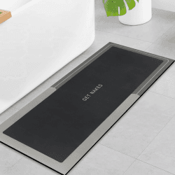 Badematte rutschfest Schnelltrocknend 43x120cm,Absorbierende Badematten | Duschvorleger rutschfest Waschbar | Weiche und Bequeme Badvorleger Saugfähig Für unter der Tür, Küche, Badezimmer 43 x 120 cm Get Naked