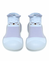 KU Sockenschuhe Baby Krabbelschuhe Baby, Lauflernschuhe Kinder Socke mit Gummisohle Rutschfeste Hüttenschuhe für Mädchen Junge （6-18 Monate） 12-18 Monate Blau
