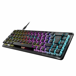 Roccat Vulcan II Mini Air – 65 Prozent Wireless optische mechanische Gaming-Tastatur, anpassbare RGB-Beleuchtung, abnehmbares Kabel, Titan II Linear Schalter, Aluminiumplatte, Schwarz Vulcan II Mini Air (Linear) Schwarz