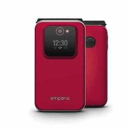 emporiaJOY-LTE | Seniorenhandy 2G | Klapphandy ohne Vertrag | Mobiltelefon mit Notruftaste | 2,8-Zoll-Display | Rot