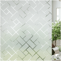Lifetree Fensterfolie Sichtschutzfolie Fenster Folie Sichtschutz Selbsthaftend Blickdicht Motiv Klebefolie Milchglasfolie Scheibenfolie für Bad Duschkabine Glastüren Badfenster 60x200cm Reine Farbe 60x200cm