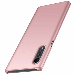 Kqimi Hülle für LG Velvet 5G Ultradünne Leichte Matt Handyhülle Einfache Stoßfeste Kratzfeste Ganzkörper Hülle kompatibel mit Verizon T-Mobile AT&T Versionen LG Velvet 5G (6.8'') 2020 (Rotgold)