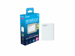 eneloop SmartPlus Travel USB-Ladegerät, für 1-4 AA/AAA NI-MH Akkus, 2.25 Stunden Ladezeit, 10 Sicherheitsfunktionen