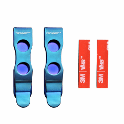 TONIFE Mehrzweck-Clip Montierbarer Taschenclip für Smartphones, gesichert mit 3M VHB-Kleber, Klebebeschlag aus Edelstahl 2er Pack (Blau Titan x2)
