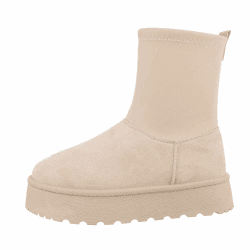 Ital Design Damenschuhe Stiefeletten Plateaustiefeletten 38 EU Beige 88 118