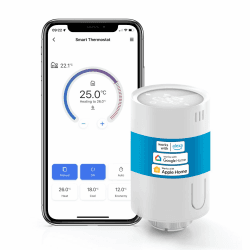 Meross smartes Heizkörperthermostat benötigt Hub, WLAN Heizungsthermostat Kompatibel mit HomeKit, Alexa und Google Assistant,Sprachsteuerung Zeitpläne Automation Fensteröffnungserkennung, M30*1,5mm smarter Thermostat 1St.
