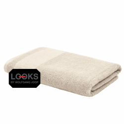 LOOKS BY WOLFGANG JOOP Duschtuch 70x140 cm – 100% Baumwolle Luxus Duschtücher mit Aufhänger & Logostick, Duschhandtuch beige 70 x 140 cm Beige