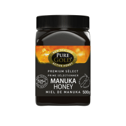 Pure Gold Manuka-Honig 525+ 500 g, Honig aus Neuseeland, im Kunststoffbehälter, MBO-zertifiziert und nach MPI-Standards Manuka 500 g (1er Pack)