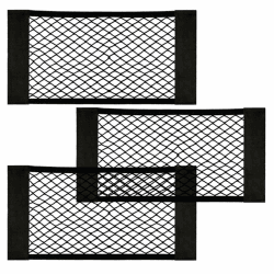 Einesin Kofferraum Netztasche 3 Stück Auto Gepäcknetz, 50 x 25cm, Universal Kofferraumnetz Schutznetz Elastisch Kofferraum Aufbewahrung Netz Mit Klettverschluss für Auto/SUV 50x25cm