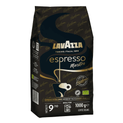 Lavazza, Espresso Maestro, Kaffeebohnen für Espressomaschinen, Ausgewogener & Aromatischer Frucht- und Blumengeschmack, Intensität 9/10, 100 % Bio Arabica & Robusta, Langsame & Sanfte Röstung, 1 Kg Maestro 1 kg (1er Pack)