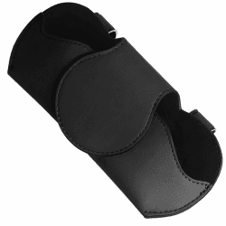 GIONAR Brillenhalter für Auto Leder, Magnetische Sonnenbrillen Halterung für Sonnenblende, Multifunktionaler Sonnenbrillenhalter Auto, Universal Brillenetui Auto Zubehör, Schwarz