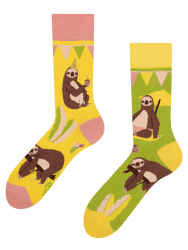 Dedoles Socken Unisex Damen Herren & Kinder Baumwolle viele lustige Designs Fussball Fahrrad Pferde Pflanzen Feuerwehr Geschenk links rechts verschieden 35-38 Party-Faultier