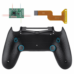 eXtremeRate DAWN2.0 FlashShot Trigger Stop Remap Kit für ps4 CUH-ZCT2 Controller,DIY-Ersatz Hülle Gehäuse&Upgrade-Board&2 Rücktasten&2 Trigger Lock für ps4 Controller JDM040/050/055-Texturiert-Schwarz Texturiert Schwarz