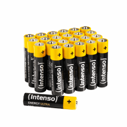 Intenso Energy Ultra AAA Micro LR03 Alkaline Batterien 24er Box, Gelb-Schwarz AAA Micro 24er Box AAA Micro LR03 Single