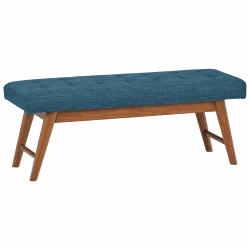 Amazon Basics Moderne gepolsterte Haraden-Bank mit Knopftuft, 112 cm breit, Marineblau (Früher Rivet) Amerikanisch Blau