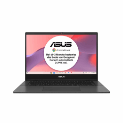ASUS Chromebook CM1 Laptop | 14" Full-HD Display | MediaTek Kompanio 520 | 4 GB RAM | 128 GB eMMC | ARM G52 MC2 | ChromeOS | QWERTZ Tastatur | Gravity Grey MediaTek Kompanio RAM 4GB / 128GB 14"