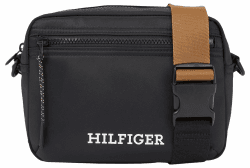 Tommy Hilfiger Herren Umhängetasche Monotype Ew Reporter mit Reißverschluss, Schwarz (Black), Onesize