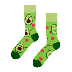 Dedoles Socken Unisex Damen Herren & Kinder Baumwolle viele lustige Designs Fussball Fahrrad Pferde Pflanzen Feuerwehr Geschenk links rechts verschieden 39-42 Avocado-Liebe