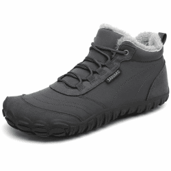 SAGUARO Winter Barfußschuhe Warm Gefüttert Winterschuhe für Damen Herren,EU Gr.36-48 43 EU Dunkelgrau