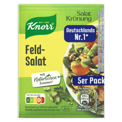 Knorr Salatkrönung Feldsalat für ein leckeres Salatdressing mit natürlichen Zutaten* 15x 5er Pack (15 x 52 ml) Feldsalat 15 x 5 x 8g