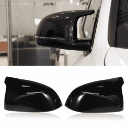 FanPaYY Auto Spiegelkappen 1 Paar Car Mirror Caps Seitenspiegel Abdeckungen Tür Außenspiegelkappe Rückspiegelkappe für B-MW X3 F25 X6 F16 X4 F26 X5 F15 2014-2018 - Helles Schwarz