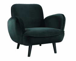 Atlantic Home Collection BEN, Sessel, Samt, grün 1) Armlehnensessel 2) Grün