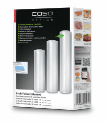 CASO Profi- Folienrollen Set 3 / 1 St. 20x600 cm, 1 St. 25x600 cm, 1 St. 30x600 cm 150µm, für Vakuumierer / Folienschweißgeräte, BPA-frei, sehr stark, reißfest, kochfest Set 4 1 Rolle 20x600 cm + 1 Rolle 25x600 cm + 1 Rolle 30x600 cm