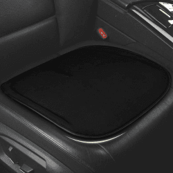 ZATOOTO Auto Sitzkissen Memory Foam Sitzbezüge Auto Vordersitze, Sitzpolster für Auto, Büro, Hause, Weich, rutschfest, Schwarz Schwarz-wildleder 44*41cm