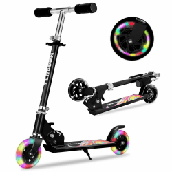 TENBOOM Kinder Roller LED Schwarz