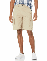 Amazon Essentials Herren Cargo-Shorts mit klassischer Schnitt (erhältlich in Big & Tall) 34W Khaki Tan