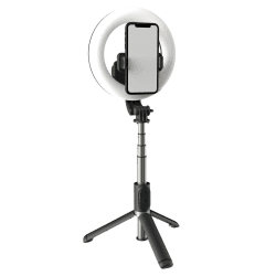 H.May 6 Zoll LED Ringlicht mit 80cm Stativ & Handyhalter, Dimmbare Tischringlicht 3 Lichtmodi 9 Helligkeitsstufen für YouTube Video, Selfie, Live Stream, Makeup, Fotografie 6inch Light