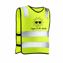zzmorni Kinder High Visibility Weste, reflektierende Sicherheitsweste, für 4-10 Jahre alte Kinder, geeignet für Sport, Laufen, Radfahren, Schule und Autofahren, für Jungen und Mädchen.(Papa)