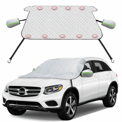 LULUETPUE Frontscheibenabdeckung Auto Faltbare Windschutzscheibenabdeckung mit Magnet Fixierung Scheibenabdeckung Winter Abdeckung Frontscheibe Auto gegen EIS/Schnee/Frost/Staub/Sonne (170 x 150 cm) Frontscheibe MAX