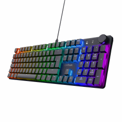 Trust Gaming GXT 866 Torix Mechanische Tastatur Deutsches QWERTZ Layout, Huano-Switches, Flache Tasten, RGB Beleuchtung, Anti-Ghosting N-Key Rollover USB Programmierbare Gaming Tastatur PC Laptop Volle Größe - Kabelgebundene