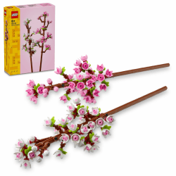 LEGO Kirschblüten, künstliche Blumen zum Bauen, Schreibtisch-Deko für Kinder, Blumenstrauß zum Ausstellen, Valentinstag-Geschenk für Mädchen und Jungs ab 8 Jahren, Botanik Kollektion 40725