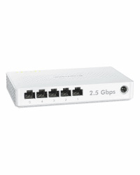 BrosTrend 5-Ports 2.5G LAN Switch, 2.5 Gbit/s Unmanaged Ethernet Netzwerk Switch für Gaming-PC NAS Server, Gigabit Switch LAN Splitter (Plug-and-Play, Lüfterlos, Desktop/Wandmontage, Lifetime-Schutz)