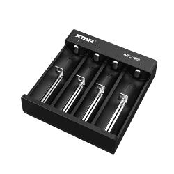XTAR MC4S - Professionelles Ladegerät für Li-Ionen- und NiMh-Akkus, Tiefentladung und 0-V-Zellenreaktivierung, 4 Zellen, Modell MC4S