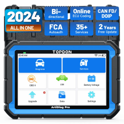 TOPDON Diagnosegerät Auto ArtiDiag Pro, Online-Codierung&Bidirektionale Steuerung, Vollständige Systemdiagnose auf OE-Ebene, 35+Servicefunktionen, 2 Jahre kostenloses Update