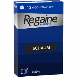 REGAINE Männer Schaum: 3-Monatspackung mit 50 mg/g Minoxidil, stoppt erblich bedingten Haarausfall bei Männern und regt das Haarwachstum an, 3 x 60 g 60 g (3er Pack)