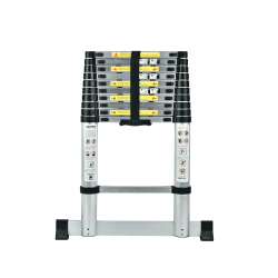 3,2M Teleskopleiter mit Stabilisator, Rutschfester Klappleiter Aluminium Ausziehleiter Mehrzweckleiter, 150 kg Belastbarkeit 3.2m with stabiliser