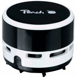Peach Mini Staubsauger - batteriebetrieben (2x AA) - hohe Saugkraft - schwarz - PA105 schwarz 1 Stück Single