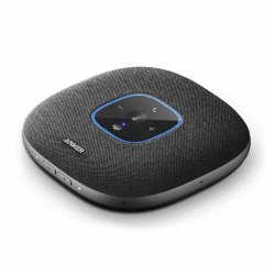 Anker PowerConf S3 MS Konferenzlautsprecher, MS Teams Zertifiziert, 6 Mikrofone, Optimiertes Voice Pickup, 24h Gesprächszeit, App-Steuerung, BT 5.3, USB C, Für Top-Online-Meeting-Tools, Homeoffice