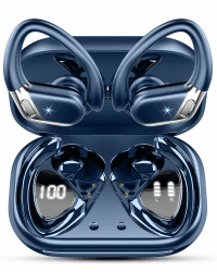 chalvh Bluetooth Kopfhörer Sport, Kopfhörer Kabellos Bluetooth 5.4 in Ear Kopfhörer, Earbuds 50H IPX7 Wasserdicht Ohrhörer für Joggen/Running,mit USB-C, Marineblau