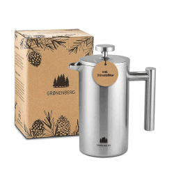 Groenenberg French Press I Hochwertige French Press Thermo mit Warmhalte-Funktion I Kaffeebereiter in verschiedenen Größen 300ml bis 1 Liter