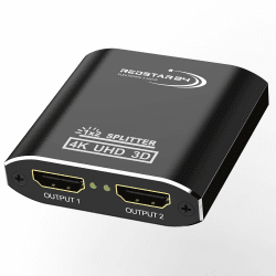RedStar24 HDMI Splitter 4K@60Hz, 1 In 2 Out HDMI Verteiler Aluminium, unterstützt HDCP, 4K, 3D, UHD, 1080P - Kompatibel mit Xbox, PS4, PS3, Roku, Blu-Ray-Player, Firestick, HDTV und Apple TV 2-Fach HDMI-Splitter